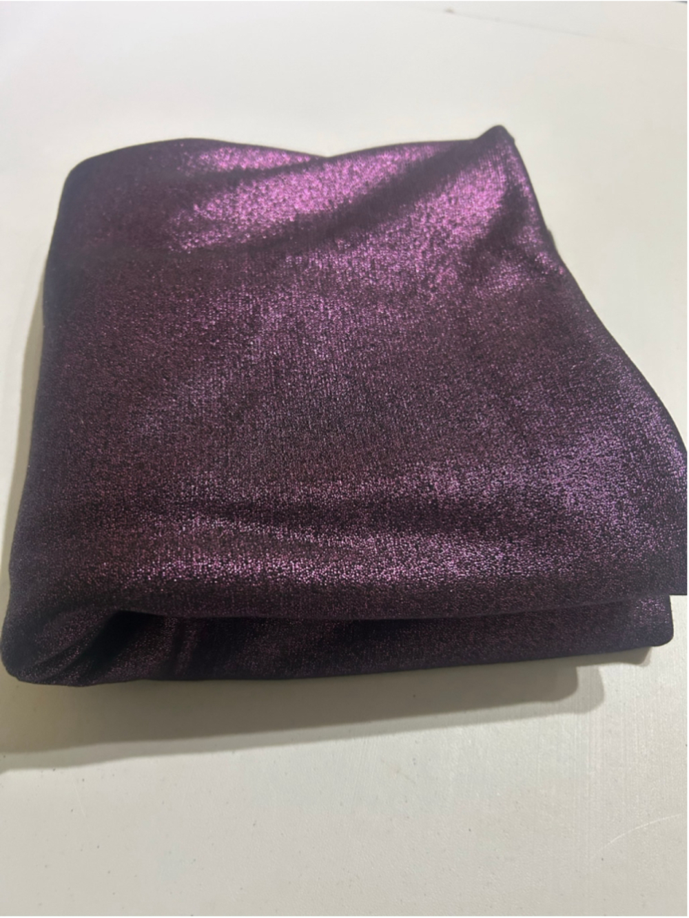 🔥3 for $40🔥 Fabric: 1 Yards 29” Metallic Purple Stretch Fabric
